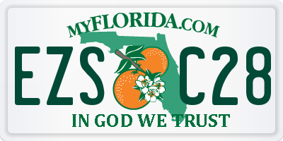 FL license plate EZSC28