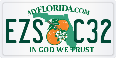 FL license plate EZSC32