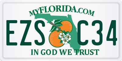 FL license plate EZSC34