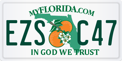 FL license plate EZSC47