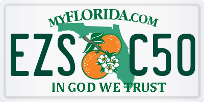 FL license plate EZSC50