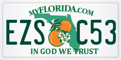 FL license plate EZSC53