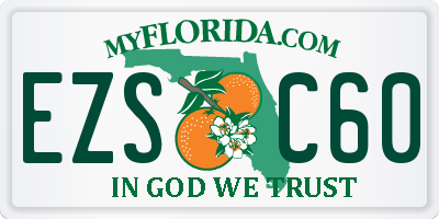 FL license plate EZSC60