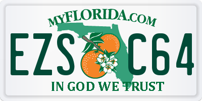 FL license plate EZSC64