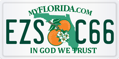 FL license plate EZSC66