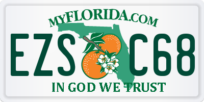 FL license plate EZSC68