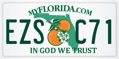 FL license plate EZSC71