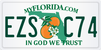 FL license plate EZSC74