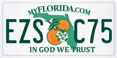 FL license plate EZSC75