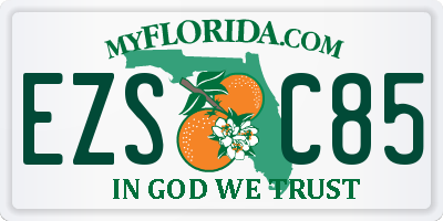 FL license plate EZSC85