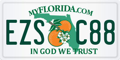 FL license plate EZSC88