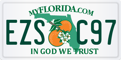 FL license plate EZSC97