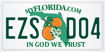 FL license plate EZSD04