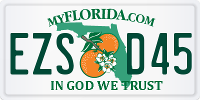 FL license plate EZSD45