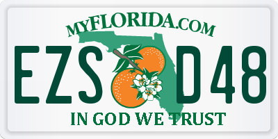 FL license plate EZSD48