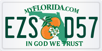 FL license plate EZSD57