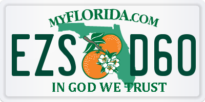 FL license plate EZSD60