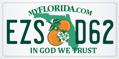 FL license plate EZSD62