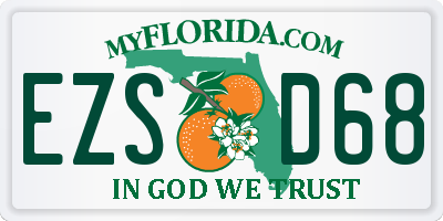 FL license plate EZSD68