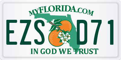 FL license plate EZSD71