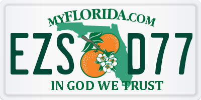 FL license plate EZSD77