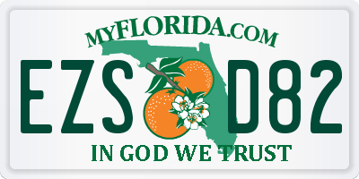 FL license plate EZSD82