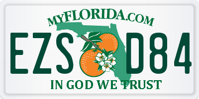 FL license plate EZSD84