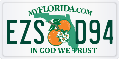 FL license plate EZSD94