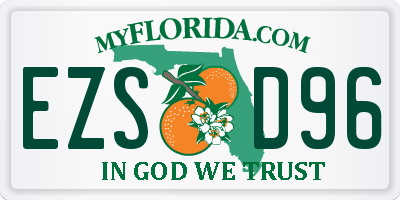 FL license plate EZSD96