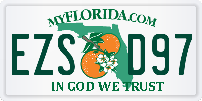 FL license plate EZSD97