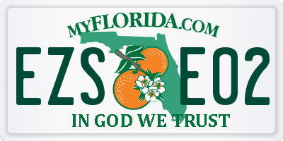 FL license plate EZSE02