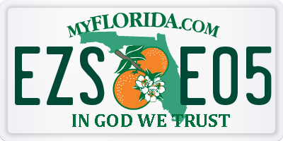 FL license plate EZSE05