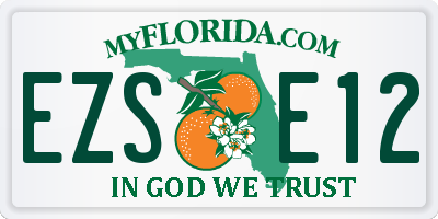 FL license plate EZSE12