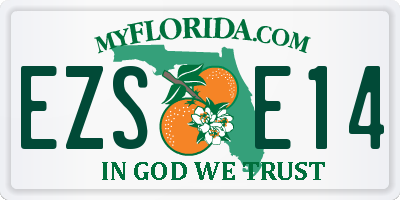 FL license plate EZSE14