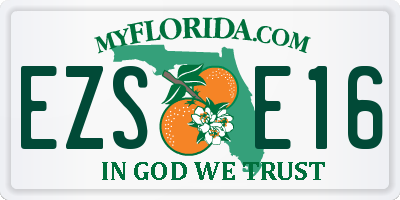 FL license plate EZSE16