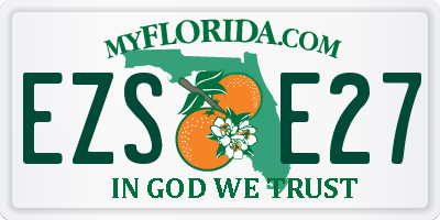 FL license plate EZSE27