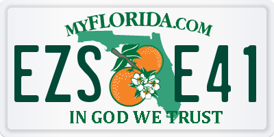 FL license plate EZSE41