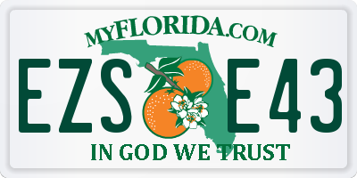 FL license plate EZSE43