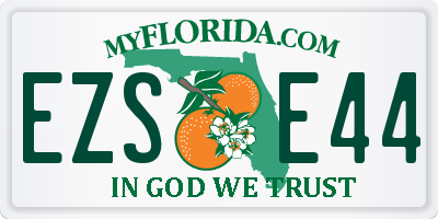 FL license plate EZSE44