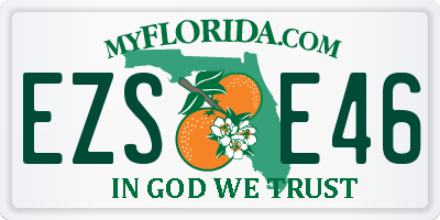 FL license plate EZSE46