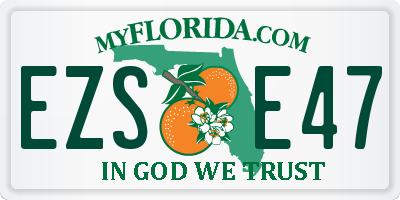 FL license plate EZSE47