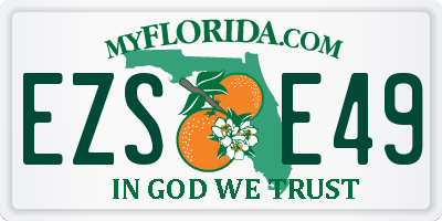 FL license plate EZSE49