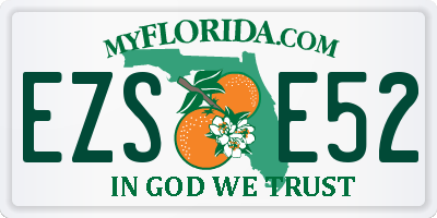 FL license plate EZSE52