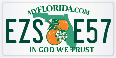 FL license plate EZSE57