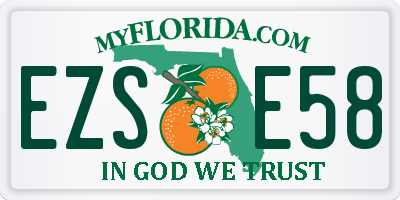 FL license plate EZSE58