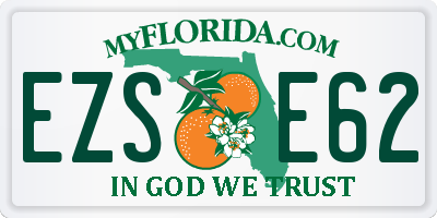 FL license plate EZSE62