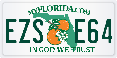 FL license plate EZSE64