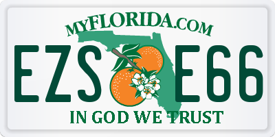 FL license plate EZSE66