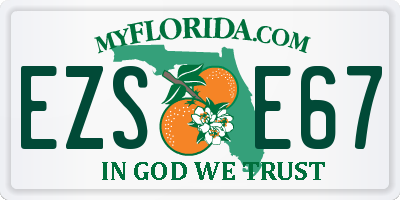 FL license plate EZSE67