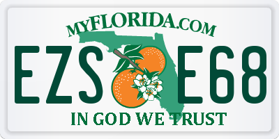 FL license plate EZSE68